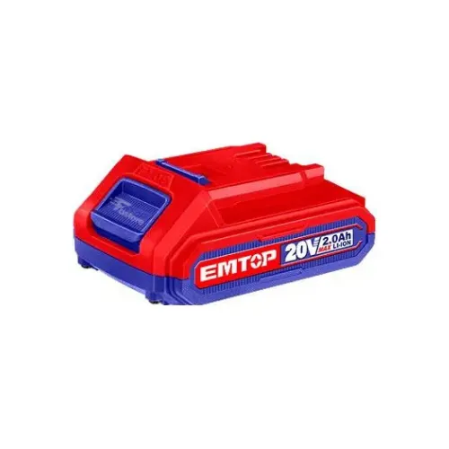 Batterie Lithium-Ion EMTOP 20V (P20S) EBPK20011, batterie rechargeable haute performance pour outils électriques, disponible sur Fastore Madagascar