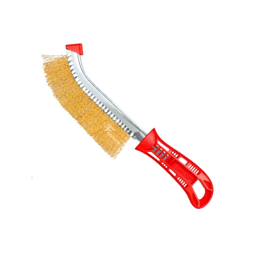 Brosse métallique EMTOP EWBH25001, brosse métallique pour nettoyage et élimination de rouille sur surfaces métalliques, disponible sur Fastore Madagascar