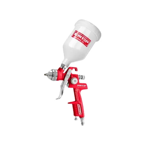 Pistolet à air HVLP EMTOP EASG06001 pour pulvérisation de peinture précise et uniforme, outil professionnel disponible sur Fastore Madagascar