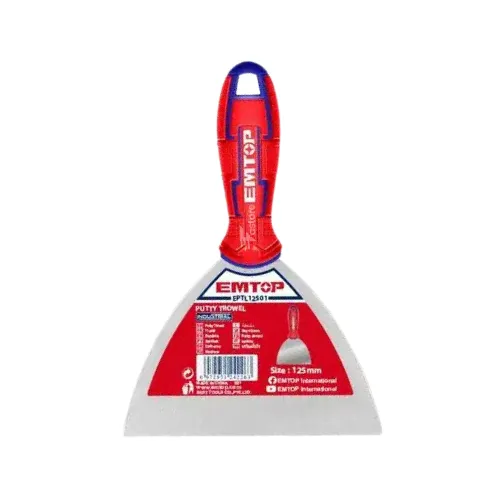 Truelle à mastic EMTOP 100mm EPTL10001, outil de finition précis pour application et lissage de mastic, disponible sur Fastore Madagascar