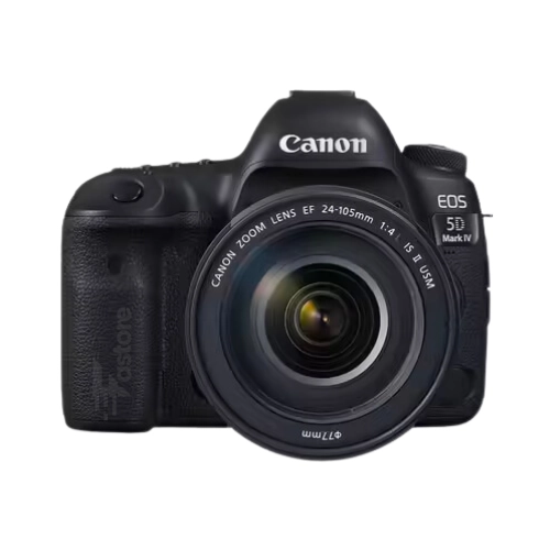 Canon EOS 5D Mark IV appareil photo numérique avec objectif EF 24-105mm, caméra professionnelle pour photographie de haute qualité.