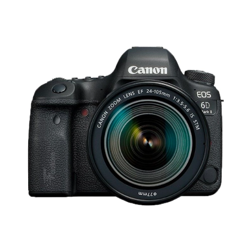 Canon EOS 6D Mark II appareil photo numérique plein format, avec capteur de 26,2 MP pour des images nettes et détaillées.