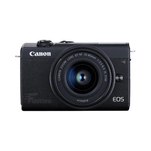 Canon EOS M200 appareil photo hybride avec objectif EF-M 15-45mm f/3.5-6.3 IS STM, compact et idéal pour débuter en photo et vidéo.