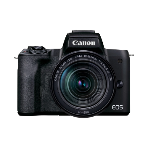 Canon EOS M50 Mark II appareil photo hybride avec objectif EF-M 15-45mm f/3.5-6.3 IS STM, idéal pour vloggers et créateurs de contenu.