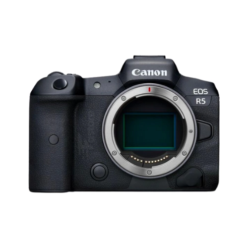 Canon EOS R5 boîtier nu, appareil photo hybride plein format 45 MP avec vidéo 8K et autofocus ultra-précis pour professionnels.