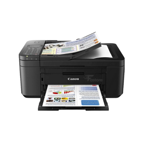 Canon TR4540BK multifonction jet d'encre couleur avec WiFi, impression, numérisation, copie et fax, modèle compact et pratique.