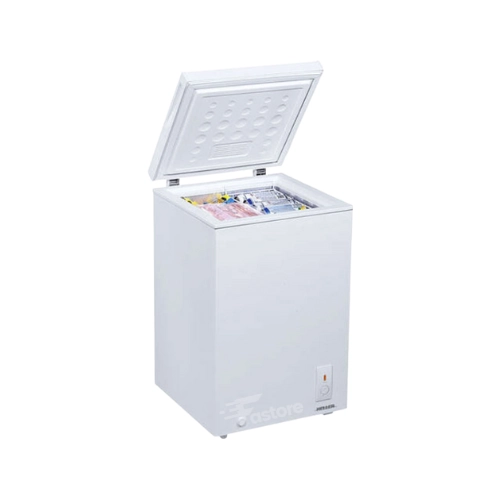 Congélateur TRUST 100L LED TF-101H blanc – Compact et performant pour un stockage optimal – Fastore Madagascar