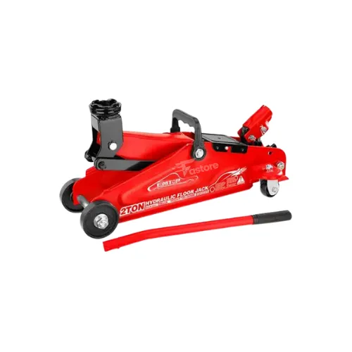 Cric hydraulique à roulettes EMTOP 2 tonnes EHJK2021, outil de levage mobile pour véhicules, vente en ligne sur Fastore Madagascar.