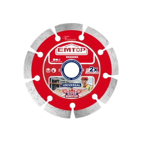 Disque diamant ultrafin EMTOP 125mm EDDC01254, idéal pour des coupes nettes et précises sur matériaux durs.