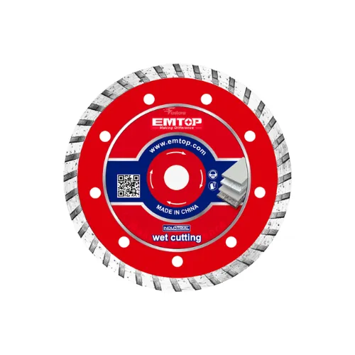 Disque diamant ultrafin EMTOP 230mm EDDCH32302, idéal pour des coupes nettes et précises sur des matériaux durs comme le béton, la pierre et la céramique.