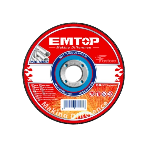 Disque métal abrasif 115mm 10 pièces EACD121155, coupe rapide et précise