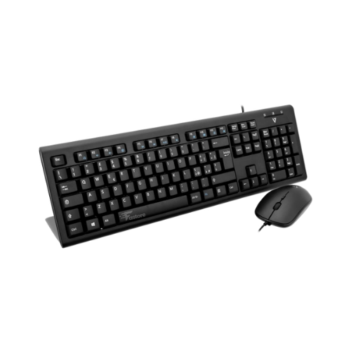 Ensemble Clavier + Souris USB H-8810, conception pratique avec connexion USB, idéal pour un usage quotidien à la maison ou au bureau. Disponible à Madagascar sur Fastore.