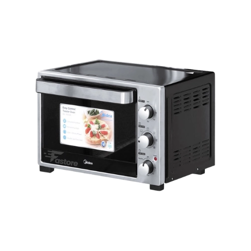 Four grille-pain Midea Maxi 32L, appareil multifonction avec grande capacité et design pratique pour griller et cuire efficacement.