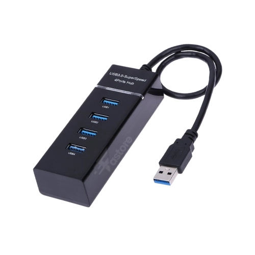 HUB USB 4 ports 3.0 – Répartiteur USB haute vitesse pour connecter plusieurs périphériques.