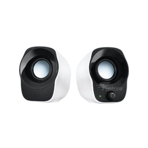 Haut-parleur Logitech Z120, son stéréo compact et clair, idéal pour une utilisation quotidienne. Disponible sur Fastore à Madagascar.