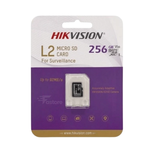 Carte Micro-SD Hikvision 256GB – Capacité élevée pour un stockage sans compromis.