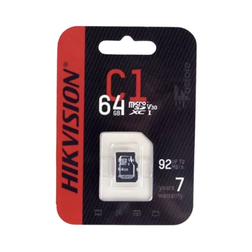 Carte Micro-SD Hikvision 64GB – Stockage haute performance pour vos appareils, disponible sur Fastore Madagascar.