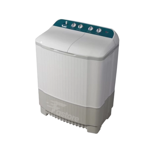 Lave-linge Twin Tub Trust 10kg TWM100T-8196S, double cuve pour lavage et essorage efficaces, capacité de 10 kg, disponible sur Fastore Madagascar.