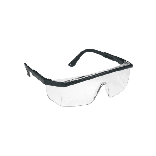 Lunettes de sécurité intégrales avec pont de nez intégré – Protection oculaire optimale pour les travaux de bricolage et en chantier, disponibles sur Fastore Madagascar