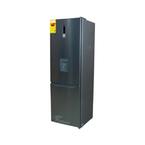 Réfrigérateur Midea 300L bas-moyen acier inoxydable MDRB-424FGF02, grande capacité et design moderne.