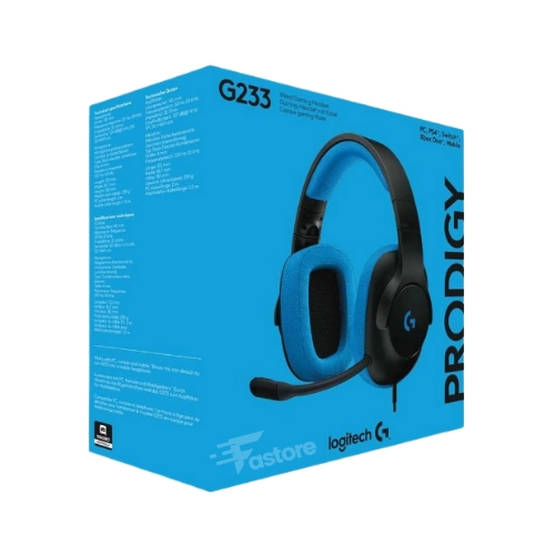 Micro Casque Logitech G233 Gaming avec son surround de haute qualité, idéal pour les gamers, microphone flexible et confort optimal – Fastore Madagascar.