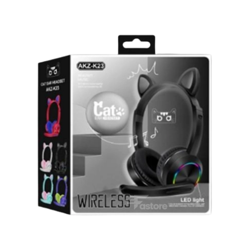 Micro casque AKZ-023 LED, casque audio avec microphone et éclairage LED pour une expérience immersive – Fastore Madagascar.