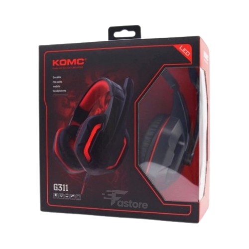 Micro-casque Jack-USB KOMC G311 avec son stéréo clair et microphone intégré, idéal pour les jeux, appels et conférences en ligne – Fastore Madagascar.