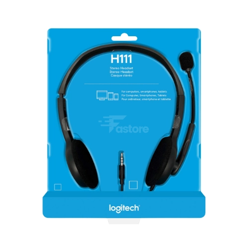 Micro-casque Logitech H111 avec prise Jack 3,5 mm – Casque stéréo pour PC, smartphone et tablette – Fastore Madagascar