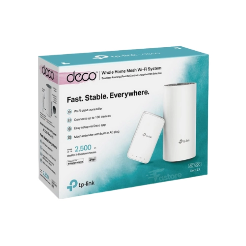 TP-LINK DECO E3 (2-PACK) AC1200 système Wifi Mesh pour une couverture sans fil optimale - Fastore Madagascar