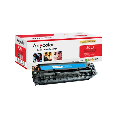 Toner Anycolor compatible pour HP 305A cyan, cartouche de toner couleur cyan de haute qualité pour des impressions colorées précises et éclatantes, consommable informatique Fastore Madagascar