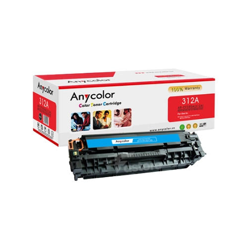 Toner Anycolor compatible pour HP 312A cyan, cartouche de toner cyan de haute qualité pour des impressions couleur vives et précises, consommable informatique Fastore Madagascar