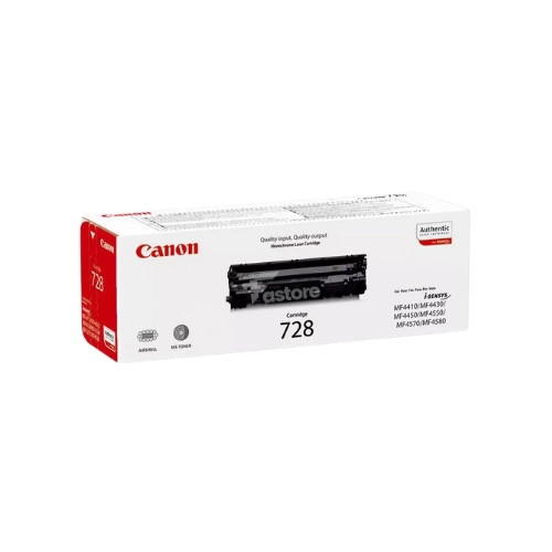 Toner Canon 728 noir, cartouche de toner noir pour impressions haute qualité, consommable Canon pour imprimantes laser