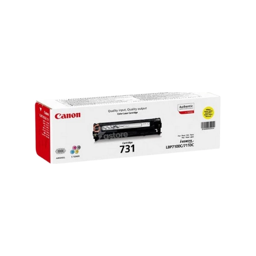 Toner Canon 731 jaune, cartouche de toner jaune pour impressions de haute qualité, consommable Canon pour imprimantes laser