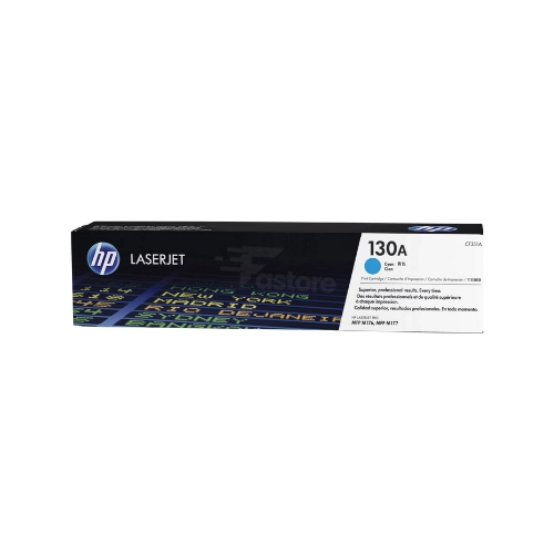 Toner HP 130A Cyan, cartouche de toner HP originale pour des impressions colorées et de haute qualité.