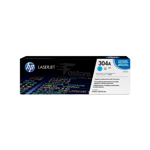 Toner HP 304A cyan compatible avec imprimantes HP, cartouche cyan de haute qualité pour des impressions colorées éclatantes, consommable informatique Fastore Madagascar