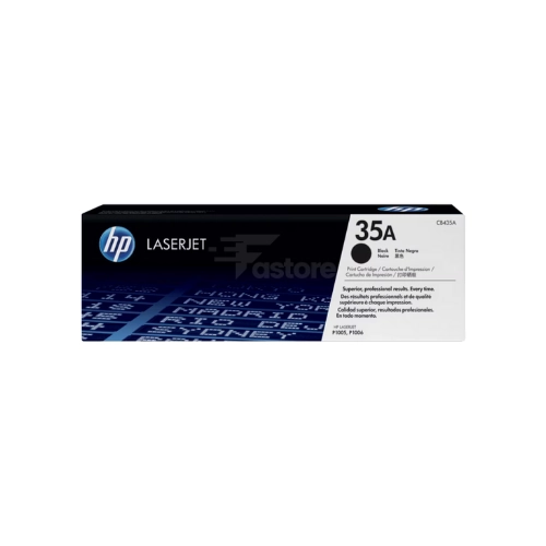 Toner HP 35A Noir, cartouche de toner authentique pour imprimantes HP LaserJet, impressions nettes et professionnelles.