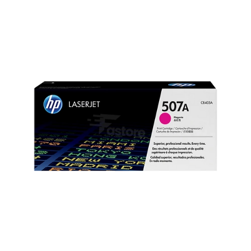 Toner HP 507A Magenta, cartouche de toner HP originale pour des impressions en couleur vive et professionnelle.