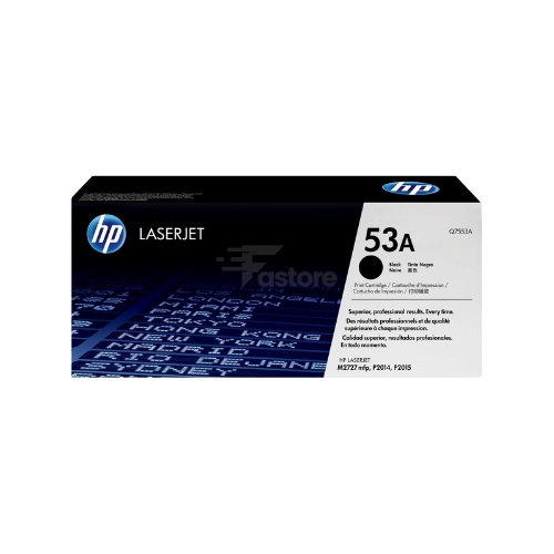 Toner HP 53A Noir, cartouche de toner authentique pour imprimantes HP LaserJet, qualité d'impression fiable.