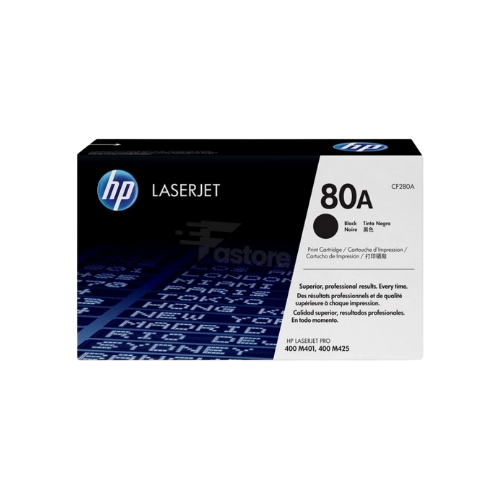 Toner HP 80A noir, cartouche de toner originale pour imprimantes HP LaserJet, impression professionnelle fiable.