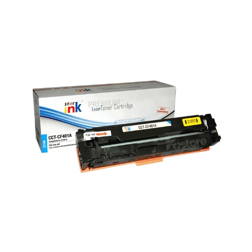 Toner STARINK CF401A cyan pour des impressions couleur vibrantes et professionnelles.