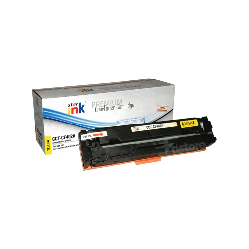 Toner STARINK CF402A jaune pour des impressions couleur éclatantes et durables.