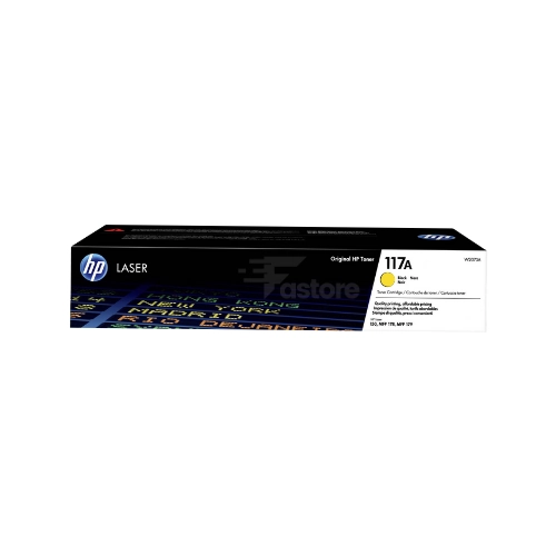 Toner jaune HP 117A, cartouche de toner HP pour des impressions en jaune de haute qualité.