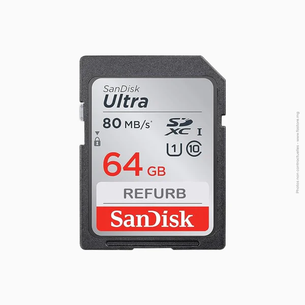 Carte mémoire SD SanDisk | Ultra 64GB Class 10
