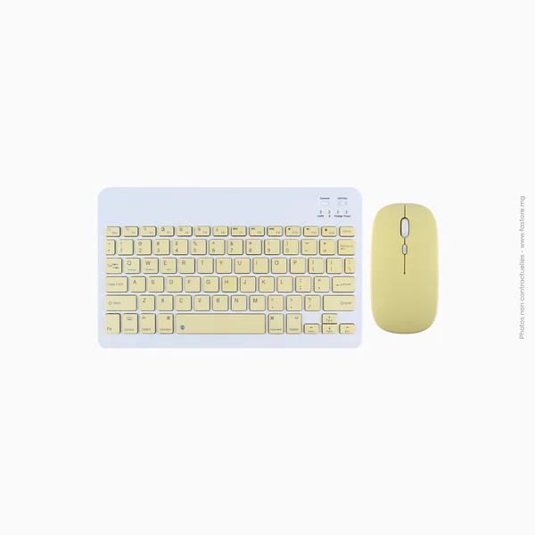 Mini clavier sans fil + souris ergonomique bluetooth | QWERTY / AZERTY