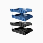 Bac à courrier 3 étages en plastique bleu ou noir | Ref A-336 / CY6340