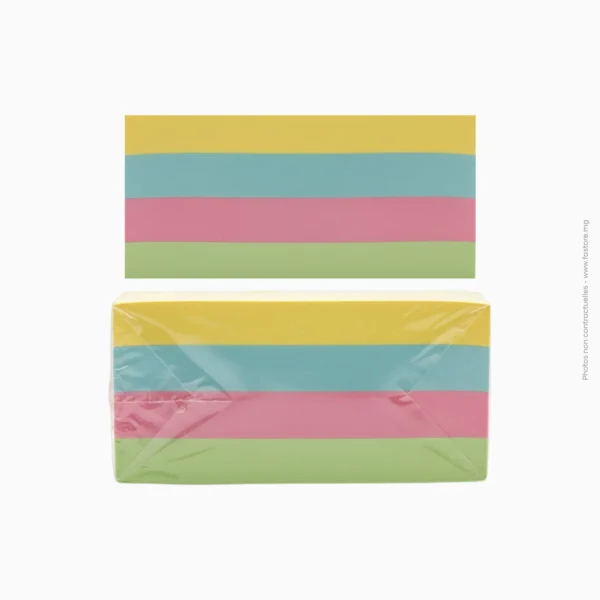 Bloc de notes adhésives rectangulaires 127x76mm DGG | Ref A-24