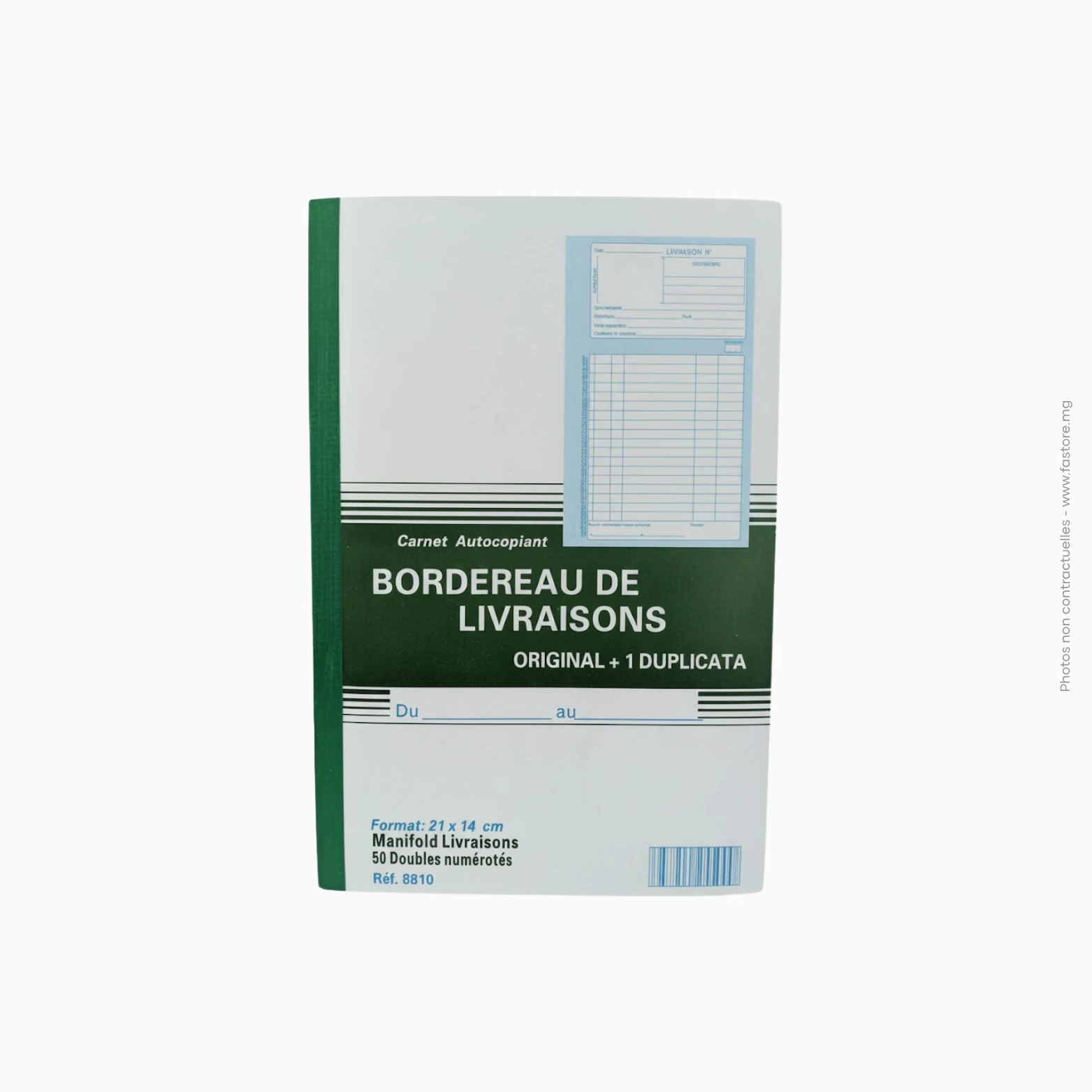 Bordereau de Livraison A5 + 1 (21x14) 50 Dupli numérotés, Ref A-589, 8810 Carnet bordereau de livraison A5 dupli numéroté | Réf A-589 / 8810 – Image 1
