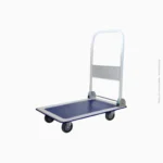 Chariot à plateforme professionnel Capacité 300 kg bleu | Dimensions 72 x 48 cm – Image 2