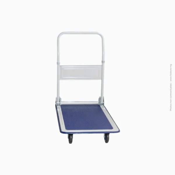 Chariot à plateforme professionnel Capacité 300 kg bleu | Dimensions 72 x 48 cm