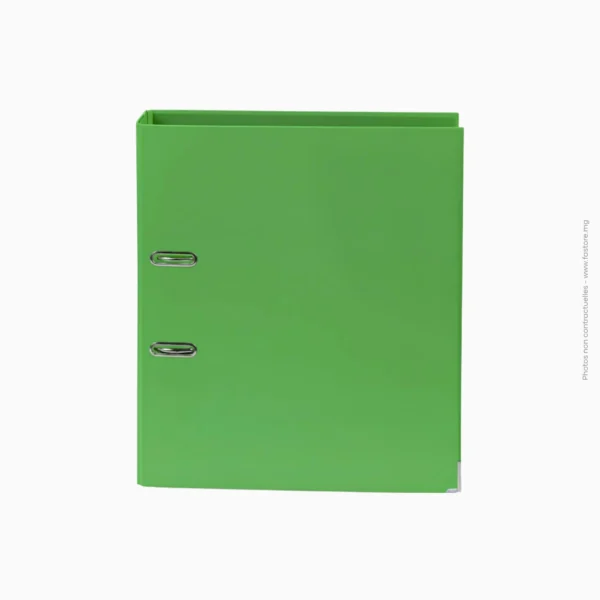 Classeur à levier rigide PVC A5 vert | Ref Vert